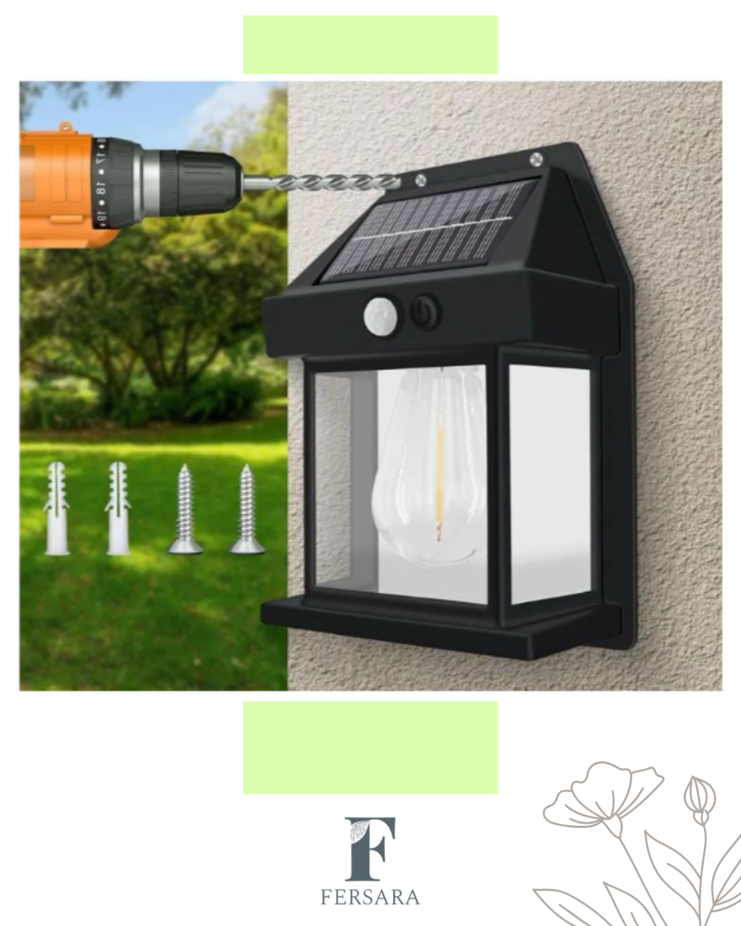 Farol Solar De Pared Con Sensor de Movimiento