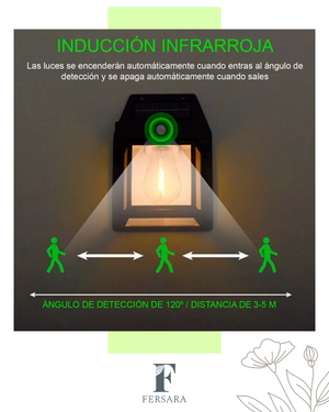 Farol Solar De Pared Con Sensor de Movimiento