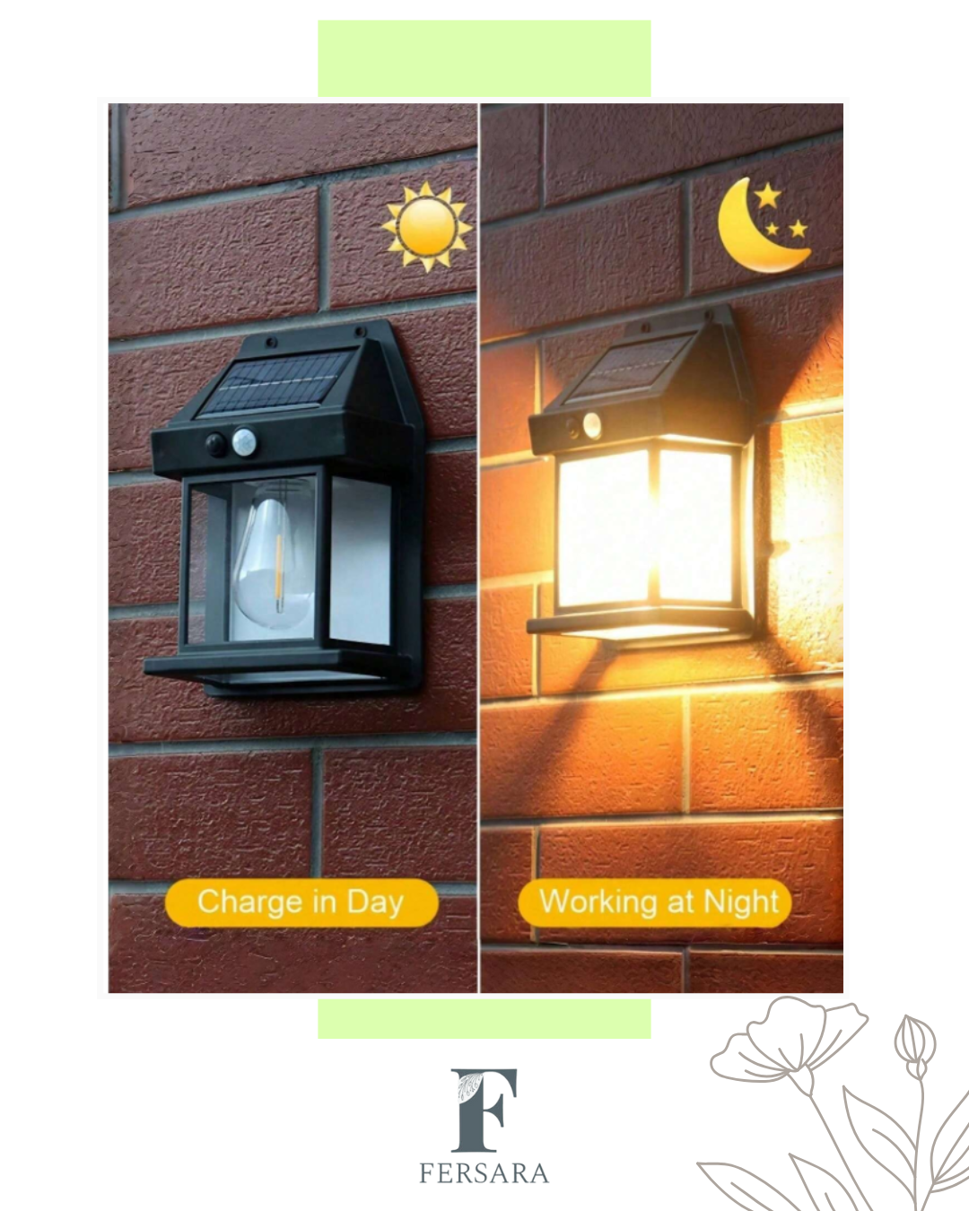 Farol Solar De Pared Con Sensor de Movimiento