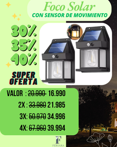 Farol Solar De Pared Con Sensor de Movimiento